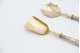 Conjunto de colheres de sobremesa com cabos em prata relevada